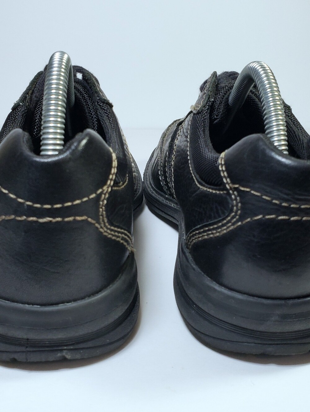 Clark's Mens Black Leather Oxford Shoes Sz 8 - Picture 6 of 8